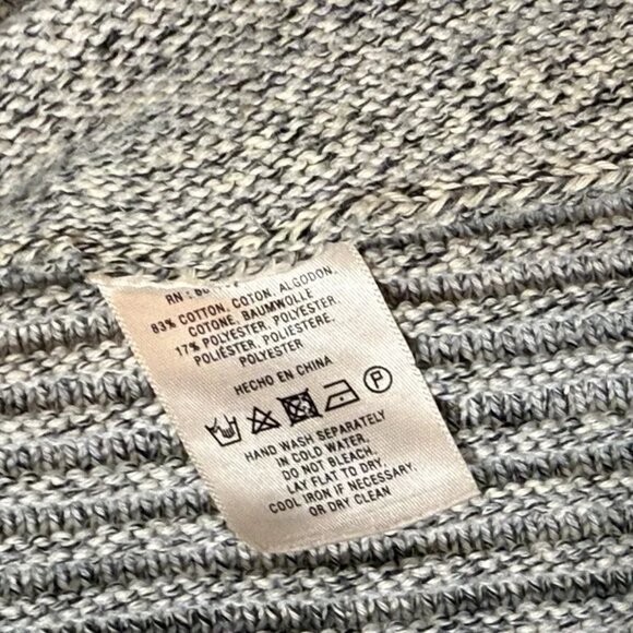 Rosie Neira Isabella Cardigan Size XS Gray Ribbed Peplum Sweater Flared Knit - Picture 6 of 6